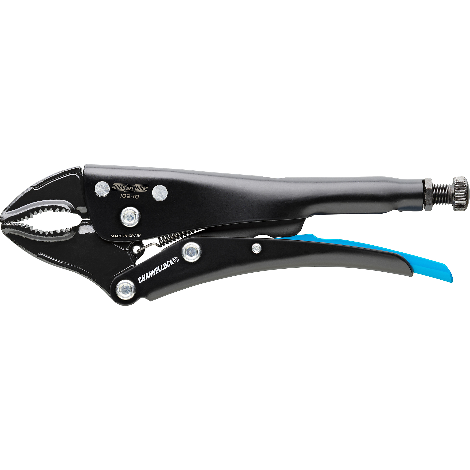 Channellock, 10in. Locking Pliers, Curved Jaw, Model# 102-10